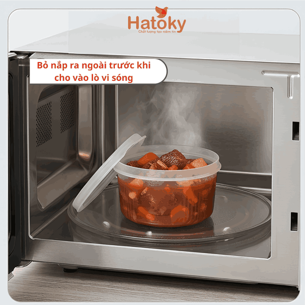 Bộ 3 Hộp Nhựa Tròn Đựng Thực Phẩm NAKAYA 180mL