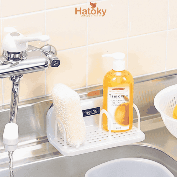 Giá Đựng Miếng Bọt Rửa Bát Feeling Inomata