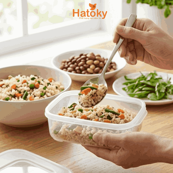 Hộp Đựng Thực Phẩm Chịu Nhiệt Lò Vi Sóng INOMATA