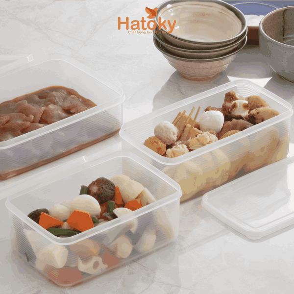 Hộp nhựa đựng thực phẩm Inomata Natural Pack 1300ml