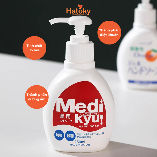 Dung dịch rửa tay Medi Kyu 250ml - Sạch khuẩn, không hại da tay