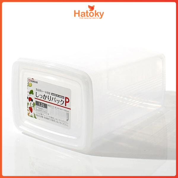 Hộp nhựa đựng thực phẩm nắp dẻo, dáng cao 1,3L NAKAYA