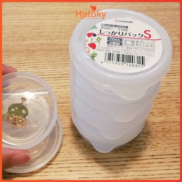 Hộp Nhựa Đựng Thực Phẩm 70mL×4 NAKAYA
