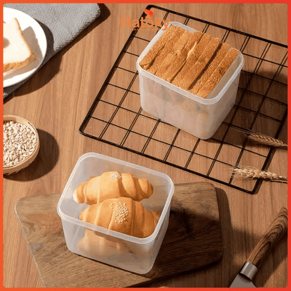 Hộp thực phẩm vuông INOMATA chịu nhiệt lò vi sóng dung tích 1600ml