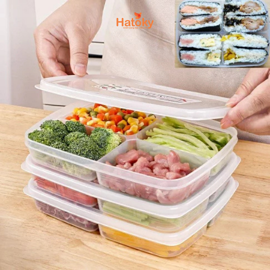 Hộp Nhựa Nakaya Chia 4 Ngăn 710ml