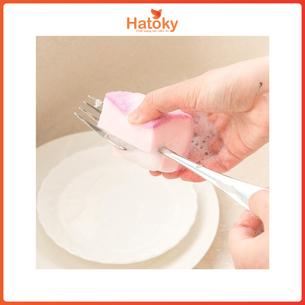 Set 10 Miếng Mút Rửa Ly, Cốc Happy Value