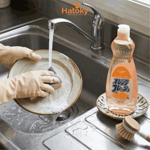 Nước rửa chén, bát hương cam 600ml