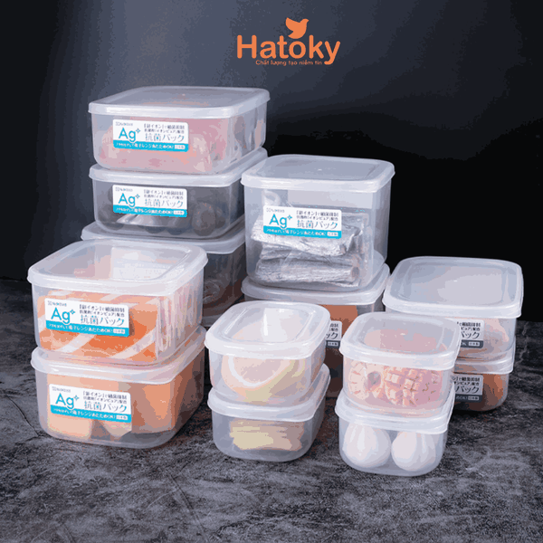 Hộp nhựa nắp dẻo kháng khuẩn Nakaya K426 700ml