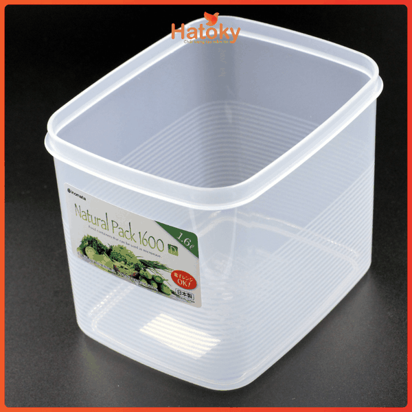 Hộp thực phẩm vuông INOMATA chịu nhiệt lò vi sóng dung tích 1600ml