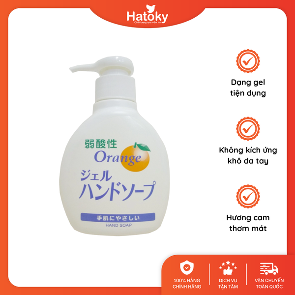 Nước Rửa Tay Hương Cam Rocket 200ml - Làm Sạch, Kháng Khuẩn, Không Khô Da
