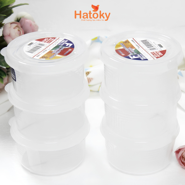Bộ 3 Hộp Nhựa Tròn Đựng Thực Phẩm NAKAYA 180mL