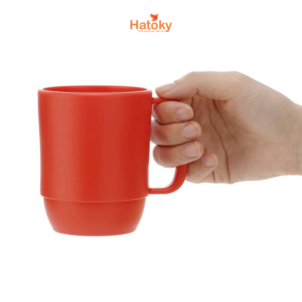 Cốc Nhựa Inomata Mug Cup Màu Đỏ 350ml