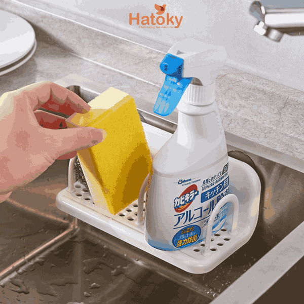 Giá Đựng Miếng Bọt Rửa Bát Feeling Inomata