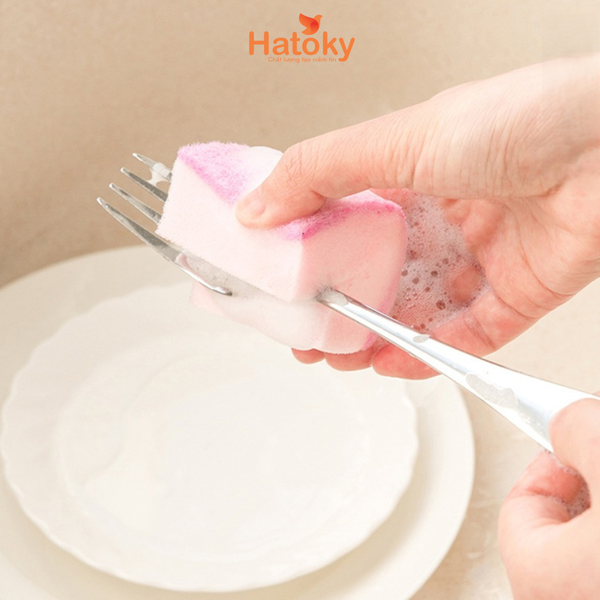 Set 10 Miếng Mút Rửa Ly, Cốc Happy Value