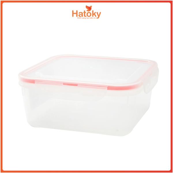 Hộp nhựa nắp silicon vuông 730ml INOMATA