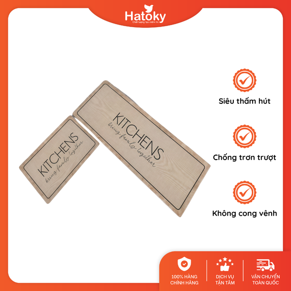 Thảm nhà bếp siêu thấm chống trơn trượt CS-1322 120x45cm