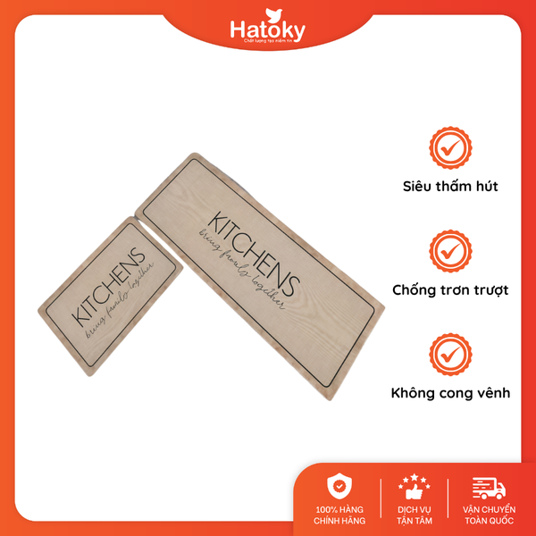 Thảm nhà bếp siêu thấm chống trơn trượt CS-1322 75x45cm