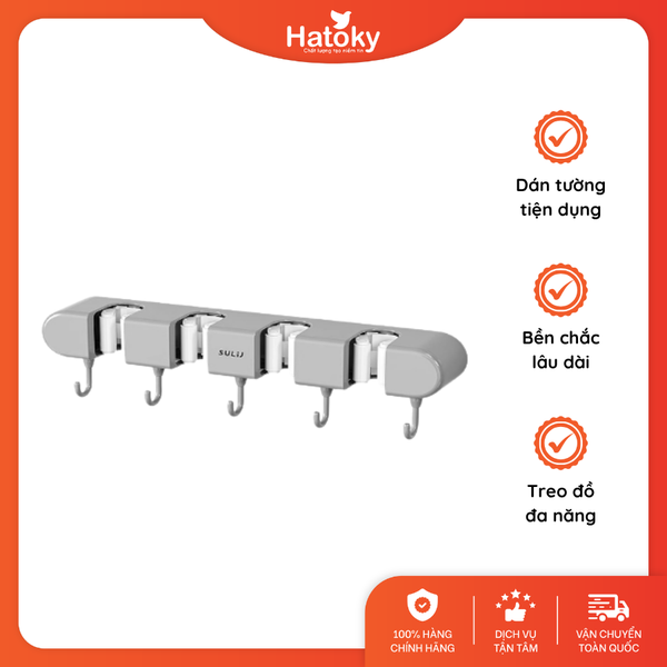 Kẹp giữ cây lau nhà gắn tường - 4 kẹp