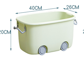 Thùng đựng đồ chơi cho bé có bánh xe 622 - màu xanh