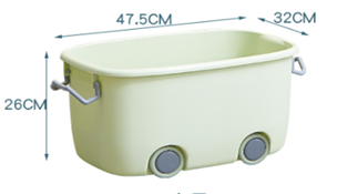 Thùng đựng đồ chơi cho bé có bánh xe 620 - màu hồng