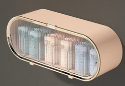 Hộp đựng vớ, đồ lót chống bụi gắn tường - Màu hồng