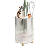 Kệ để dao muỗng đũa nhà bếp xoay 360 - Màu Trắng