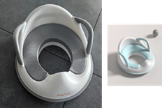 Bệ lót bồn cầu có tay cầm cho bé - Màu xanh