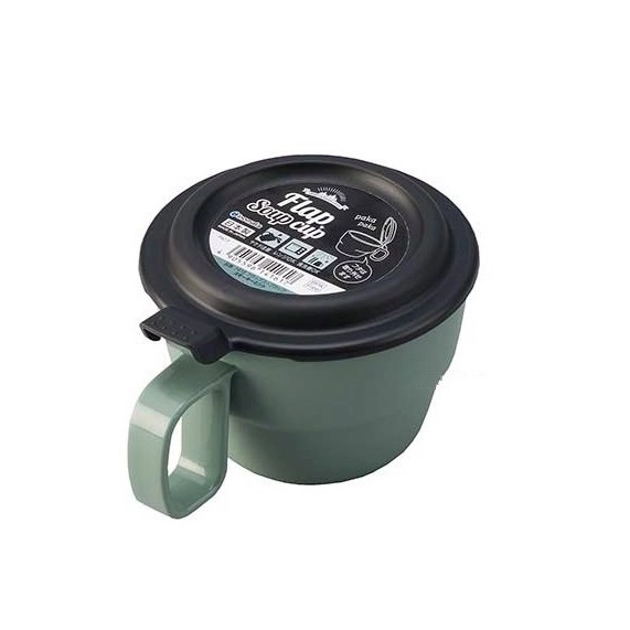 Cốc Súp Có Nắp Đậy Inomata 300ml Màu Xanh