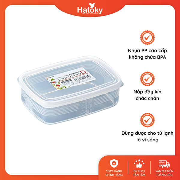 Hộp đựng thực phẩm, dùng được cho lò vi sóng Nakaya 830ml