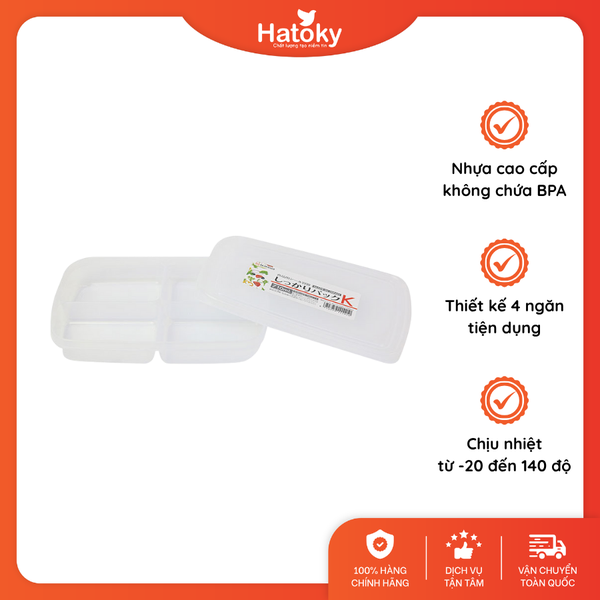 Hộp Nhựa Nakaya Chia 4 Ngăn 710ml