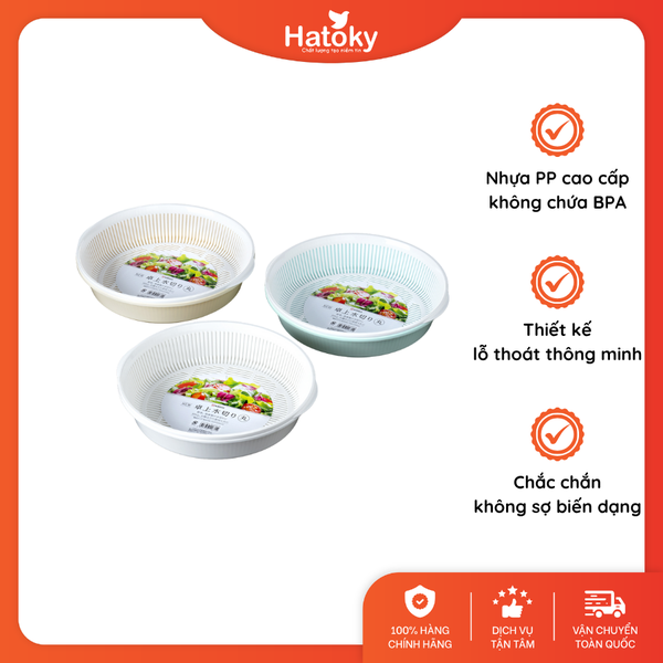 Khay Đựng Rau Củ Quả 2 Lớp Hình Tròn 1.8L