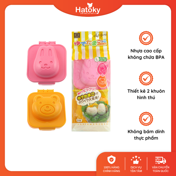 Khuôn Tạo Hình Cơm/Trứng KOKUBO Hình Gấu Và Thỏ