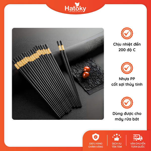 Set 10 đôi  đũa cao cấp 27cm KY-H4104-1