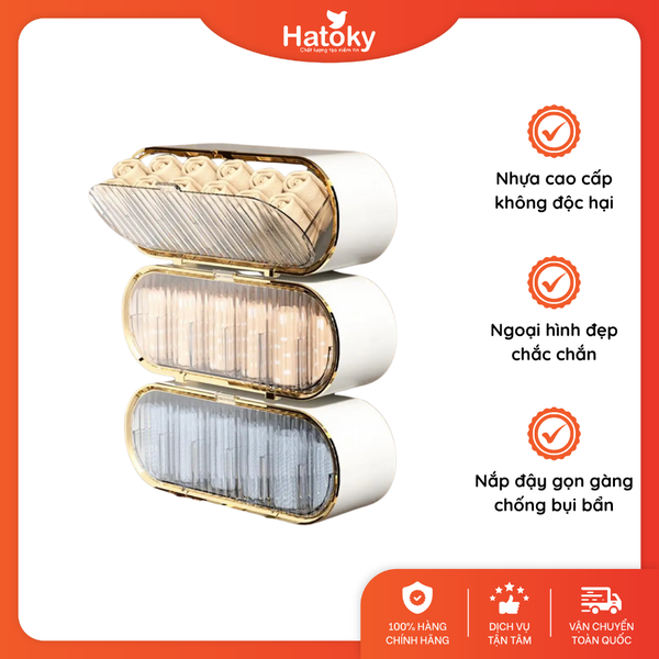 Hộp đựng vớ, đồ lót chống bụi gắn tường - Màu trắng