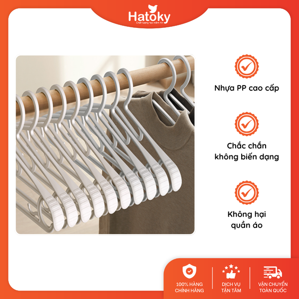 Set 5 móc treo đồ có chống trượt - màu xám