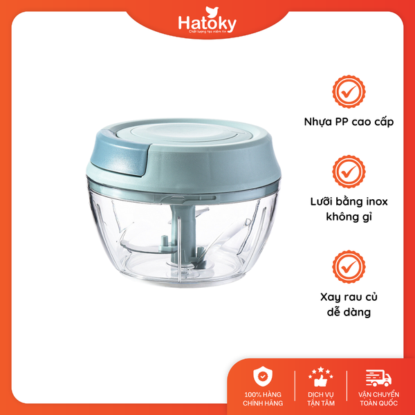 Dụng cụ xay nghiền rau củ kéo tay size S, M, L