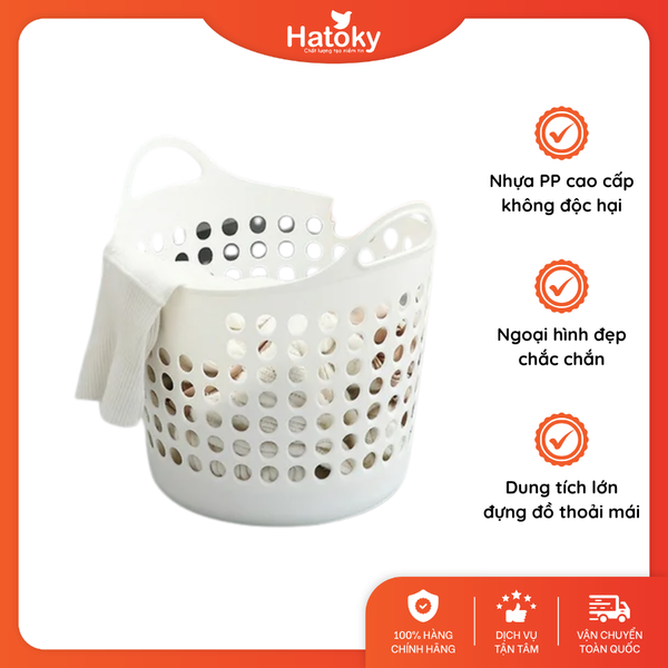 Giỏ đựng đồ đa năng có tay cầm 3001 - size L Trắng