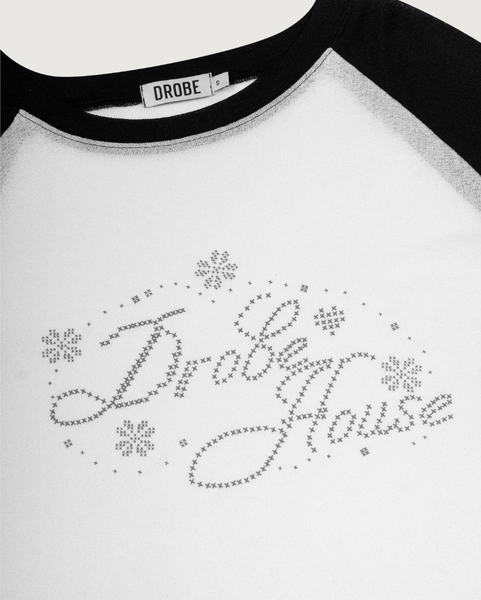 Pixel Raglan Paper Tee - Black
