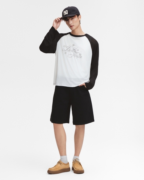 Pixel Raglan Paper Tee - Black
