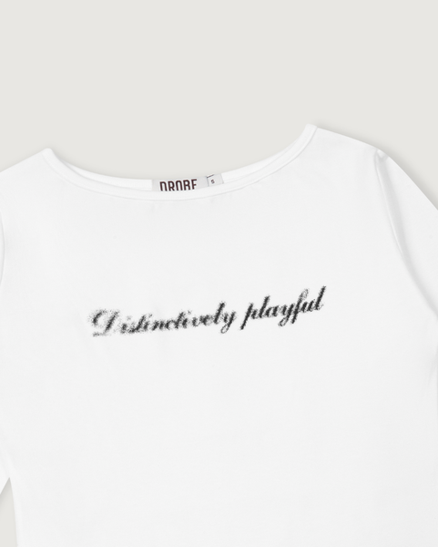 Contour Tee - Beige White