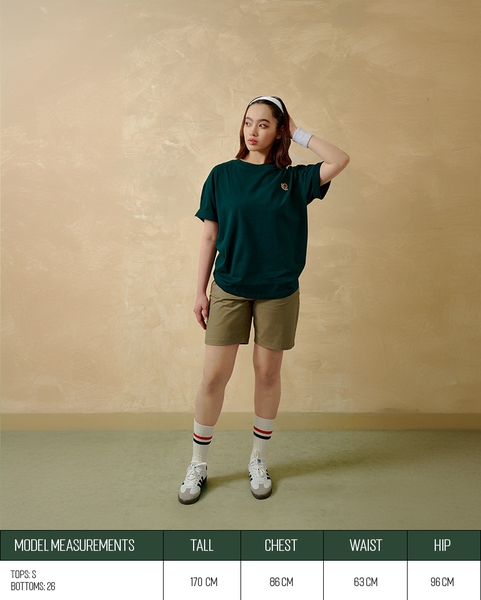 Floret Essential Boxy Tee - Pine Green