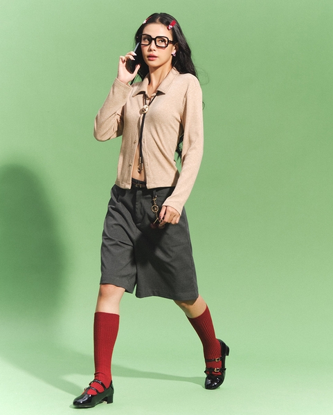 Essential Cardigan Shirt - Oatmeal