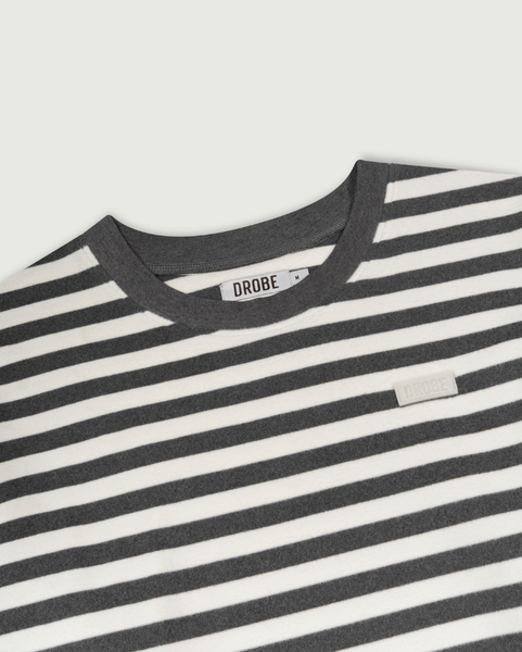 Autumn Striped Long-sleeve Tee - Chalk Grey