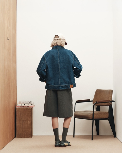 Cropped Denim Jacket - Classic Denim