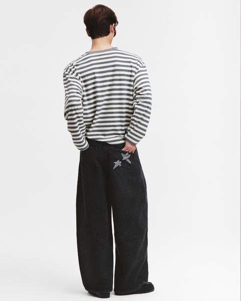 Autumn Striped Long-sleeve Tee - Chalk Grey