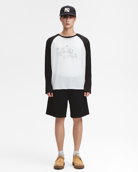 Pixel Raglan Paper Tee - Black