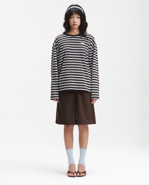 Autumn Striped Long-sleeve Tee - Chocoblue