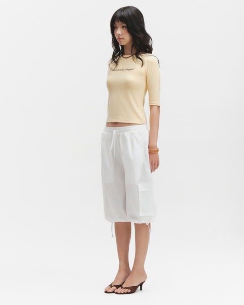 Capri Parachute Pants - Off-white