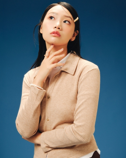 Essential Cardigan Shirt - Oatmeal