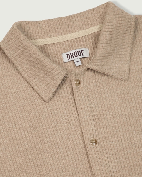 Essential Cardigan Shirt - Oatmeal